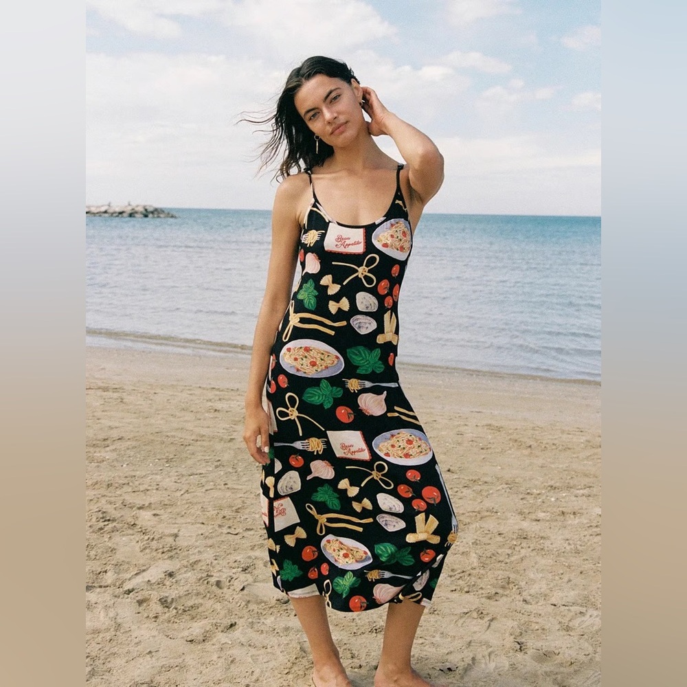 Lisa Says Gah Sophia Black Buon Appetito Slip Dress